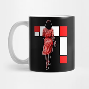 Woman In The City Walking One Mug